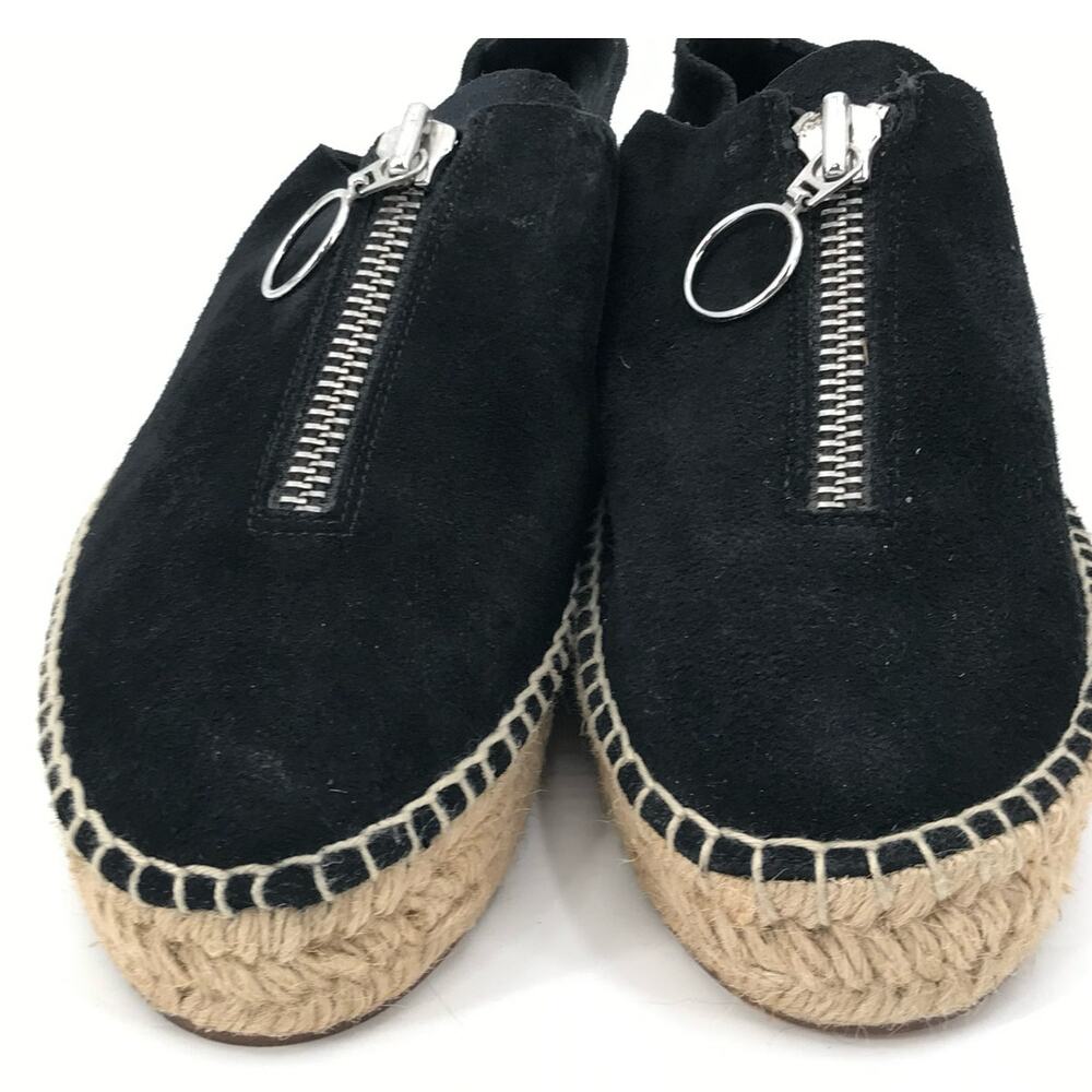 Alexander Wang Devon Black Suede Platform Espadri… - image 8